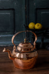 Antique French Bellied Copper Tea Kettle with Whistle Cap c.1880