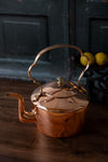 Antique English Tall Round Copper Kettle with Forged Brass Handle, c.1880