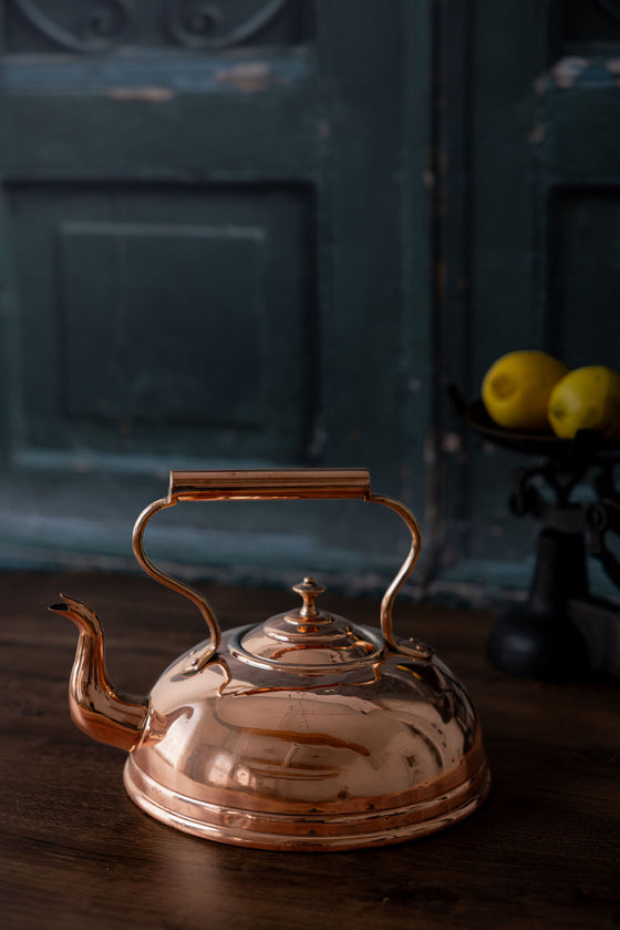 Rare Antique English Copper Picnic Kettle,  c.1850