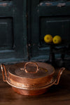 Antique French Copper Tourtière with Original Lid, c.1800
