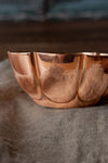 Vintage Inspired Copper Fluted Bowls with Crown Engraving – Set of 2